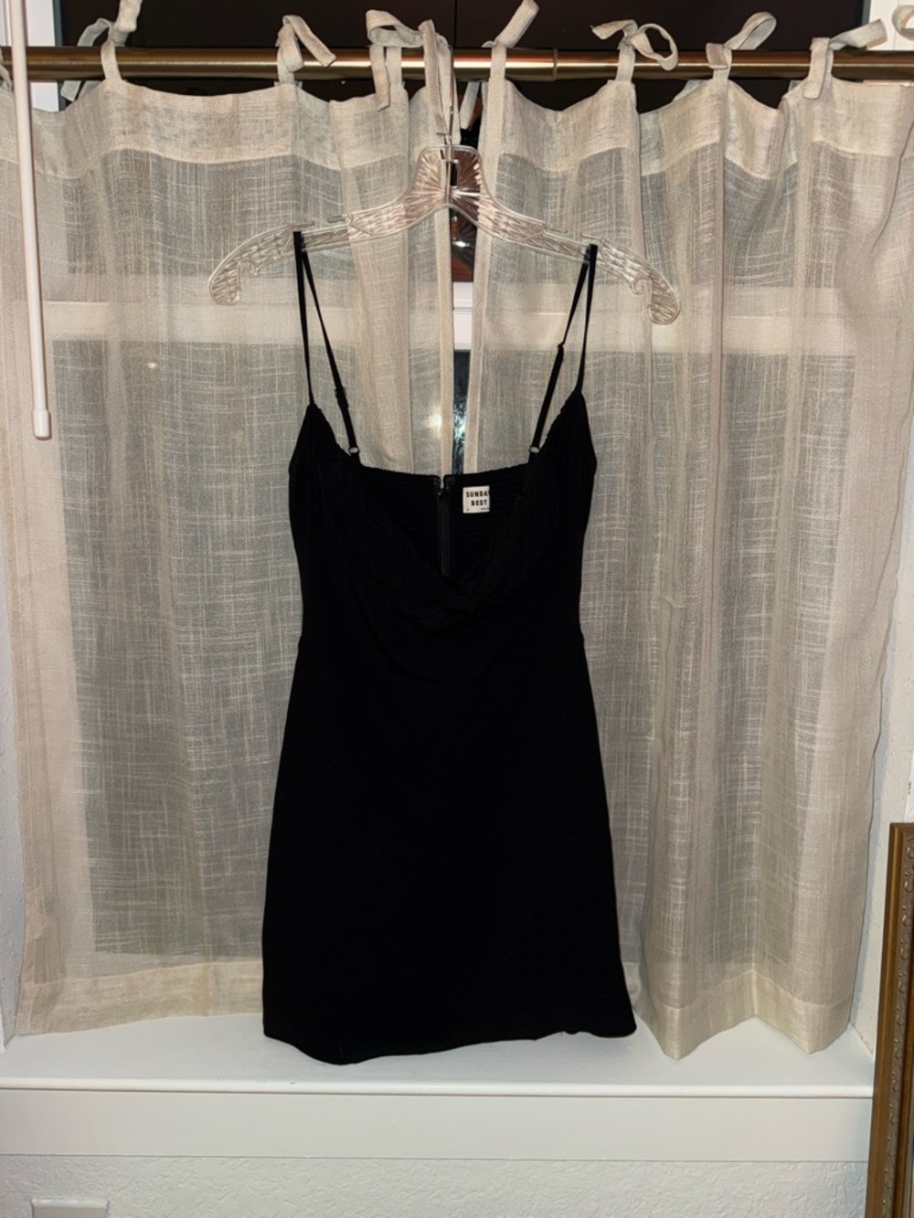 Aritzia Black Mini Slip Dress